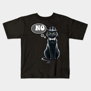 Black Cat says no Kids T-Shirt